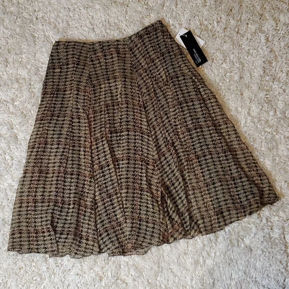 JONES NEW YORK Silk Flare Skirt
